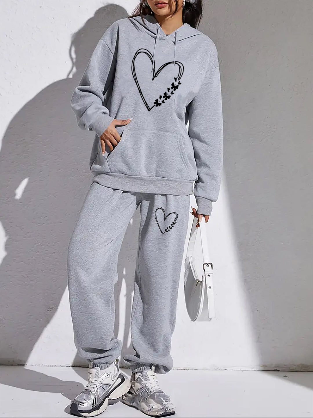 Heidi-Mode | Damen Freizeit-Set mit Trendigem Hoodie und Jogginganzug