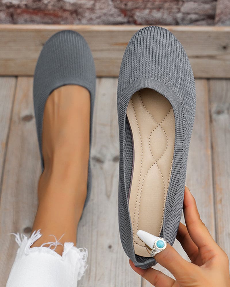 Heidi-Mode | Atmungsaktive Flache Schuhe mit Runden Zehen