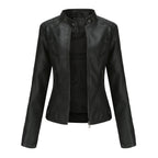 Biker-jacke mit Stehkragen