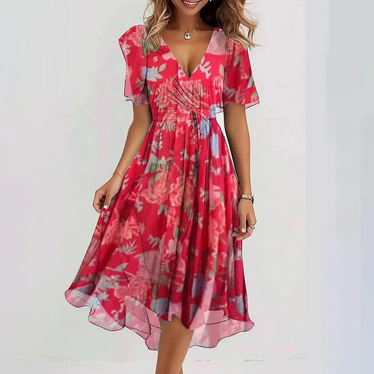 Heidi-Mode | Luftiges Chiffonkleid mit Print
