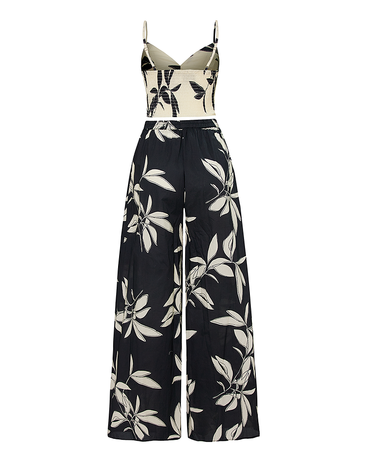 Top und Hose mit Blattdruck Set - Jette