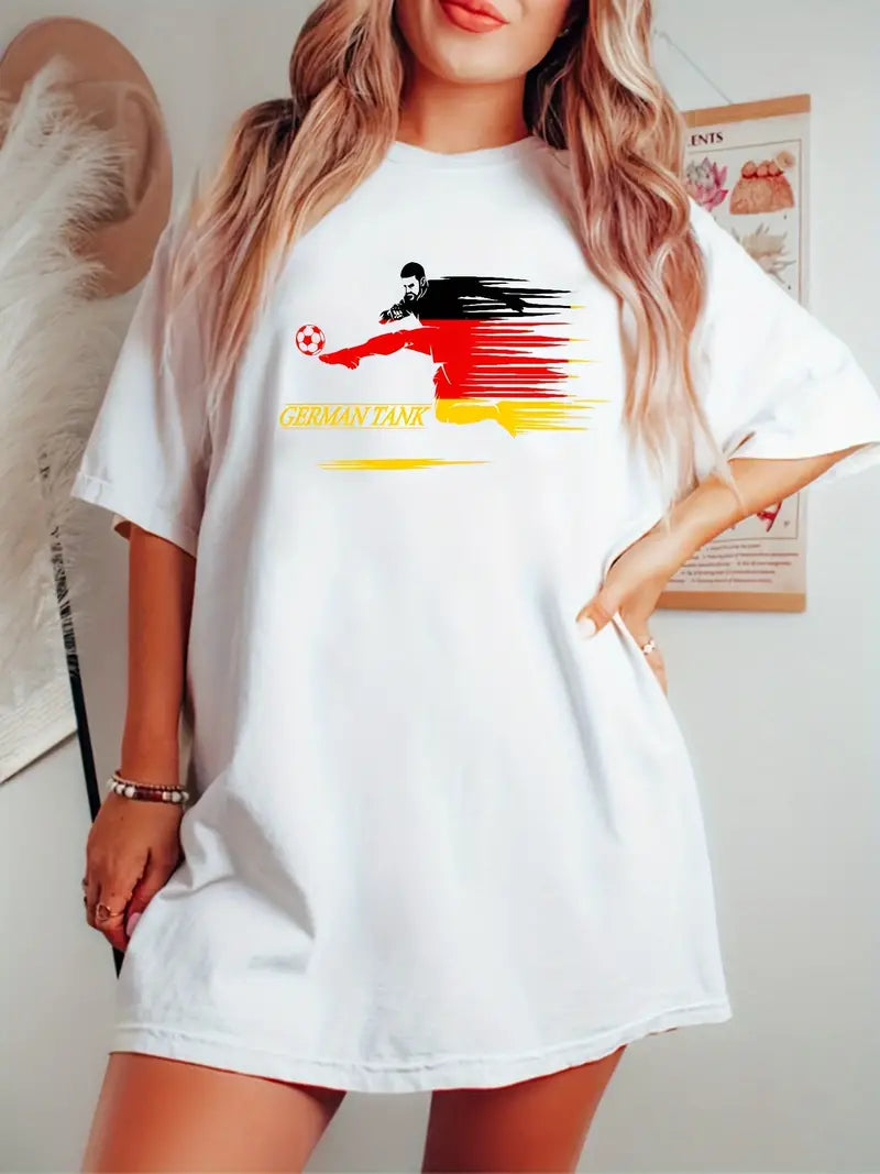 Heidi-Mode | Sommer Trendy Fußball Fan T-Shirt