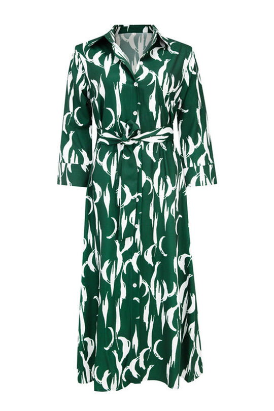 Heidi-Mode | Cider und Sunshine Floral Hemdkleid Midi