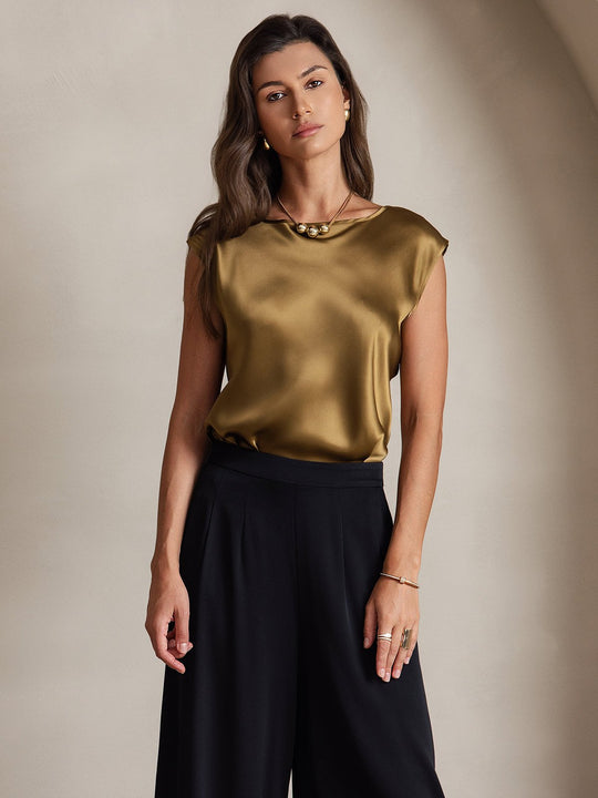Heidi-Mode | Seiden Kapuze Ärmel Bluse