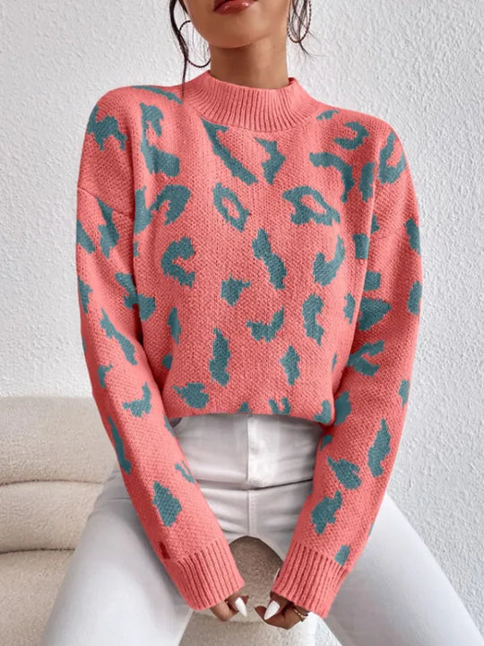 Heidi-Mode | Pullover Mit Leopardenmuster