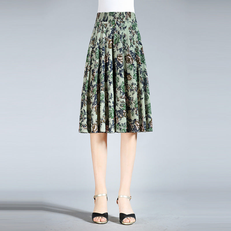 Heidi-Mode | Damen Chiffon Culottes mit Breiten Beinen und Hoher Elastischer Taille