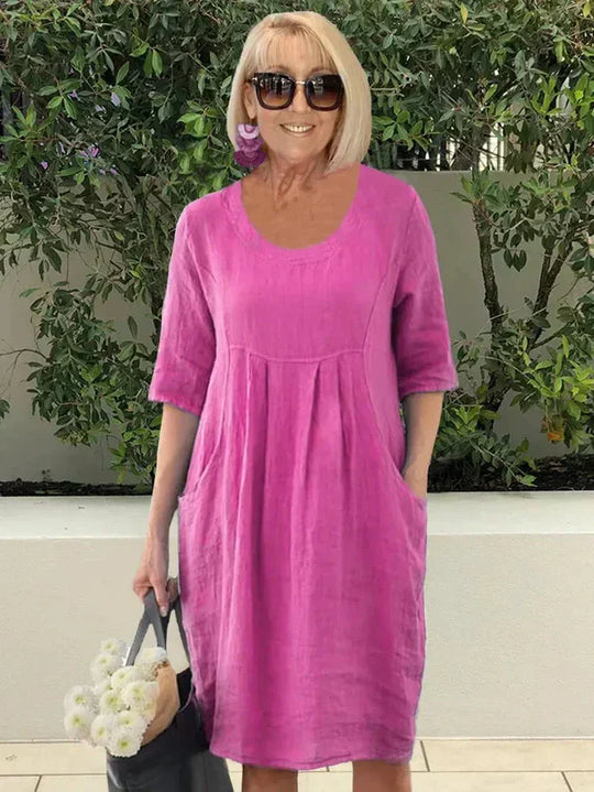 Heidi-Mode | Mischung aus Baumwolle und Leinenkleid