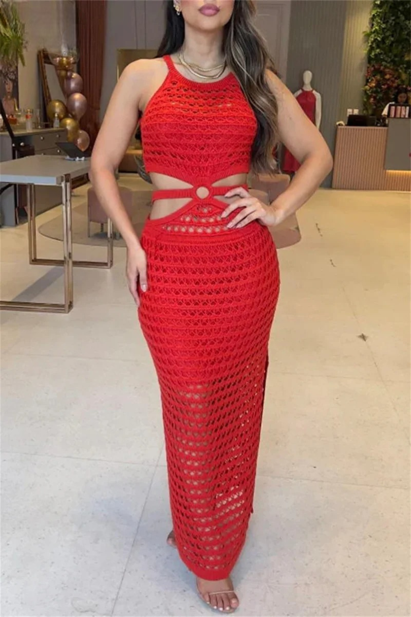 Sommer gestricktes Kleid