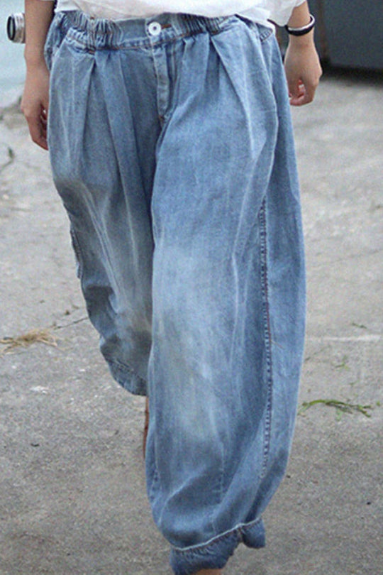 Heidi-Mode | Bohemian Floral Gedruckte Übergroße Harem-Hose