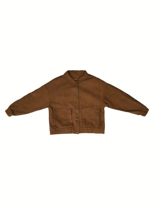 Cordjacke mit Knopfleiste vorne