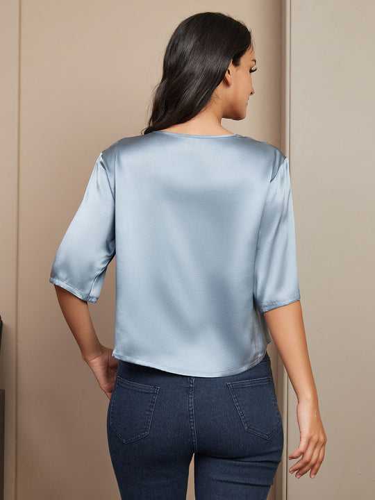 Heidi-Mode | 100% Seide Lässiges Damen T-Shirt