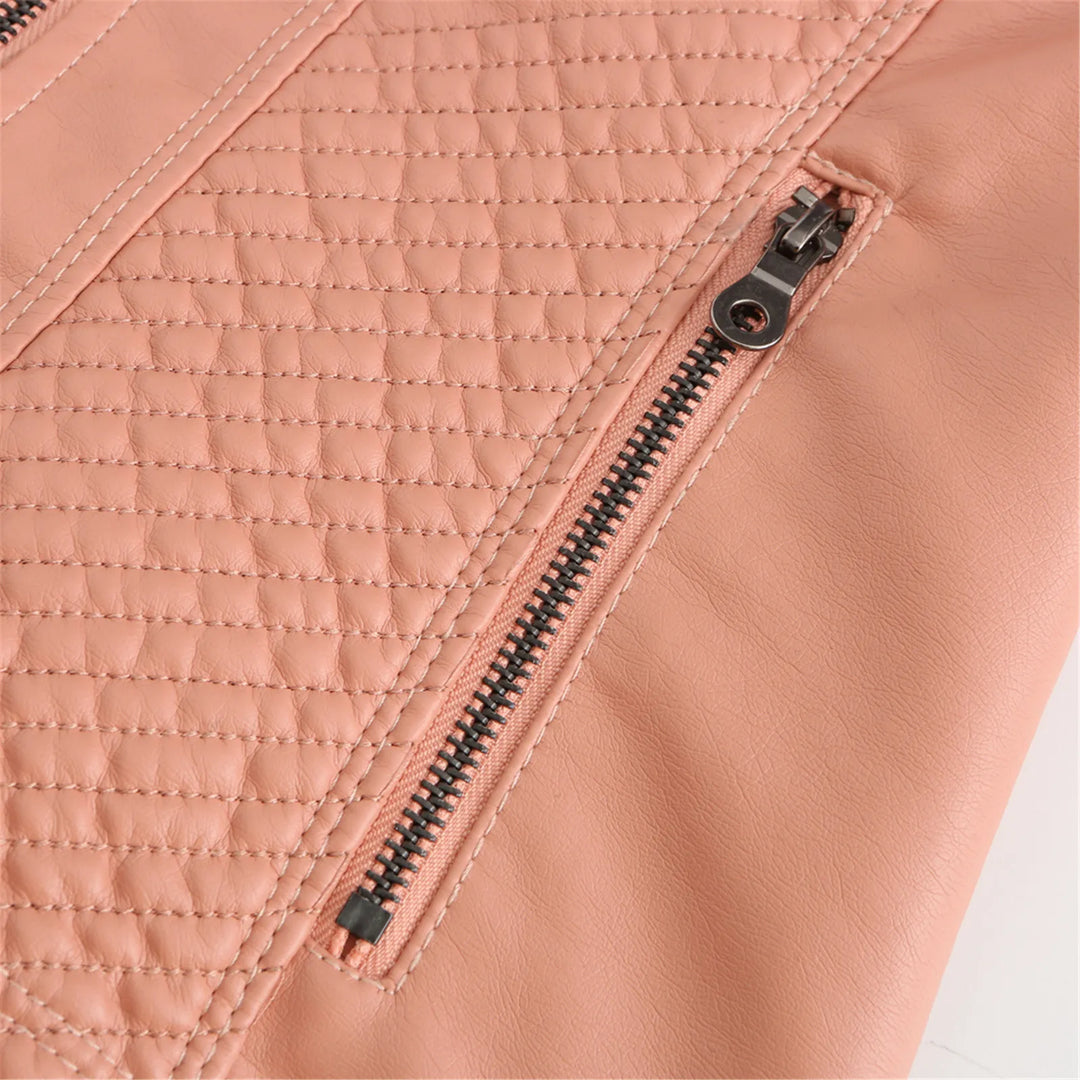 einfache dünne Lederjacke