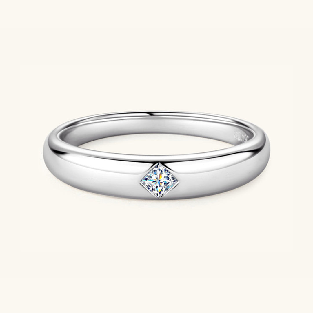 Heidi-Mode | 925 Sterling Silber Eingelassener Moissanite Ring