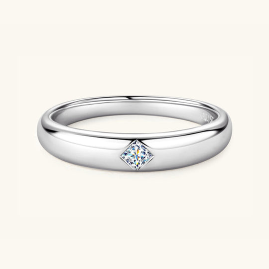 Heidi-Mode | 925 Sterling Silber Eingelassener Moissanite Ring