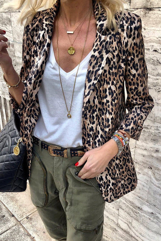 Heidi-Mode | All See Leopard Leichtgewicht Blazer