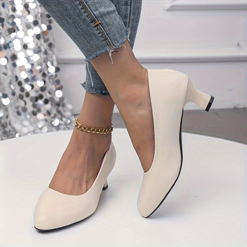 Heidi-Mode | Stilvolle Damen Pumps mit Spitzem Zeh und Blockabsatz