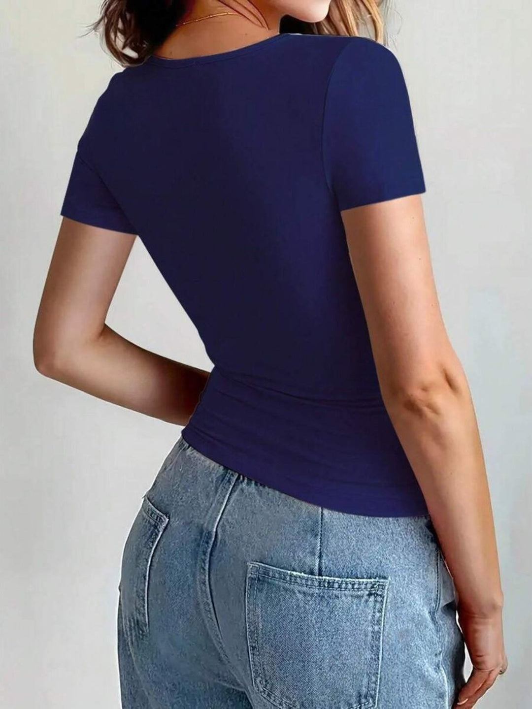 Heidi-Mode | Rundhalsausschnitt Kurzarm T-Shirt