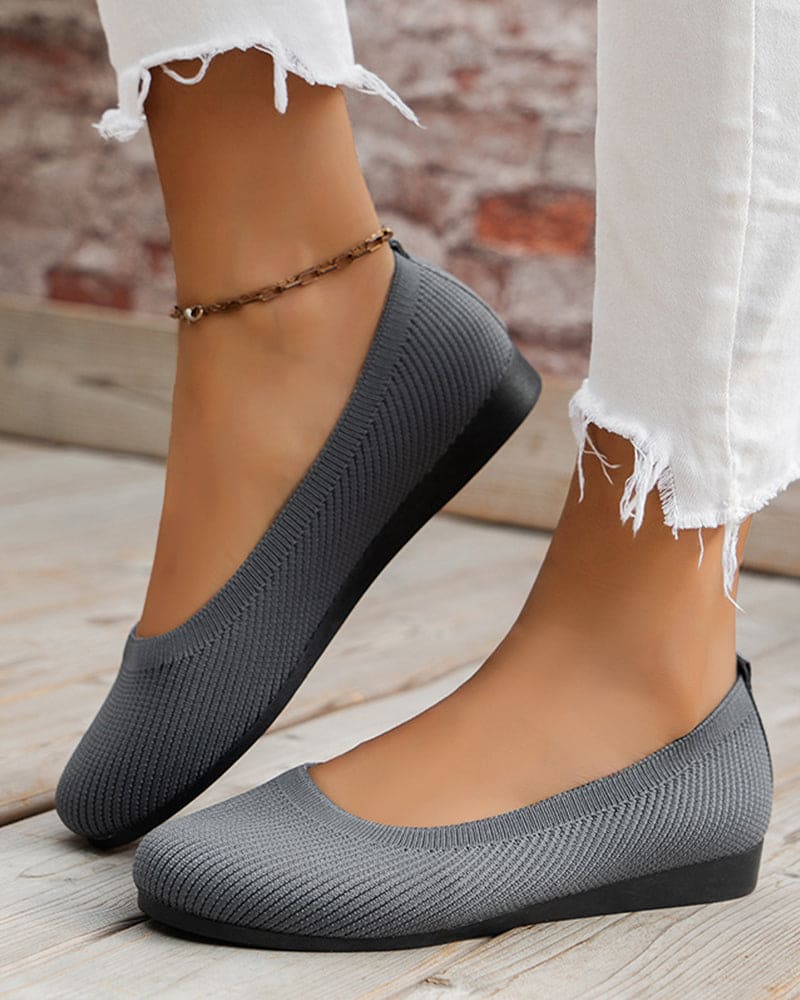 Heidi-Mode | Atmungsaktive Flache Schuhe mit Runden Zehen