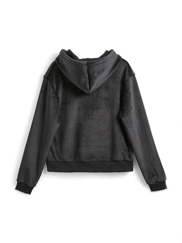 Heidi Strass Druck Zip Up Hoodie