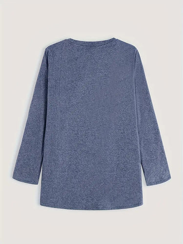 Heidi-Mode - Lässiges Winter-Fleece-Sweatshirt mit Hohem Kragen in Meerblau für Frauen