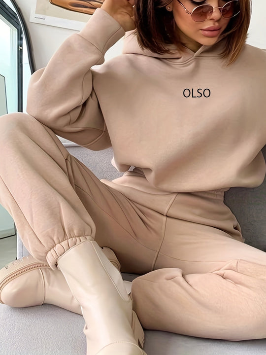 Heidi-Mode | Oslo Damensatz Zweiteiliges Satz aus Kapuzenpulli und Sweatpants für Lässigen Stil und Maximalen Komfort.