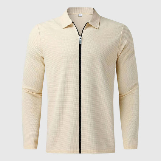 Heidi-Mode | Herren Waffelstrick Zip-Up Jacke