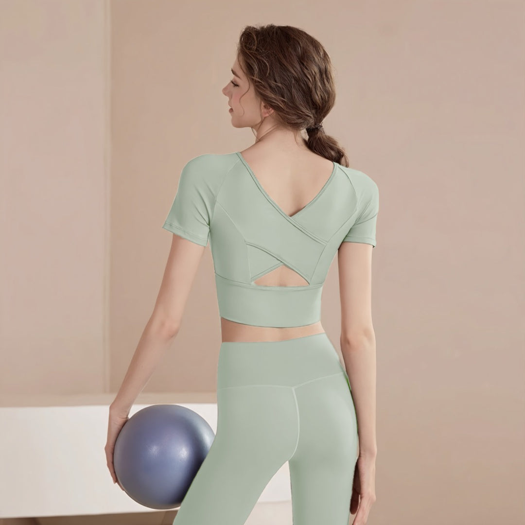 Heidi Mode | Cross Back Running Kurze Ärmel