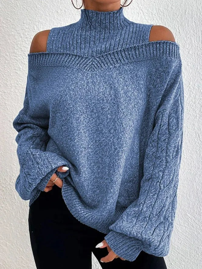 Trendiger Schulterpolsterpullover für Damen