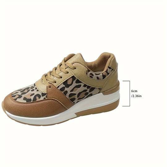 Heidi-Mode | Damen Sneaker mit Leopardenmuster