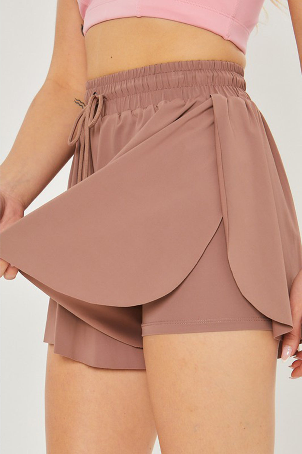 Heidi-Mode | Love Tree Zwei In Eins Kordelzug Aktive Shorts