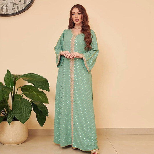 Heidi-Mode | Eid Kleid 11 Farboptionen Mittlerer Osten Türkisch Marokkanisch Frauen Bronze Luxus Kaftan Kaftan Kleid