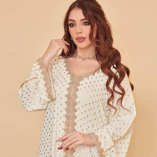 Heidi-Mode | Eid Kleid 11 Farboptionen Mittlerer Osten Türkisch Marokkanisch Frauen Bronze Luxus Kaftan Kaftan Kleid