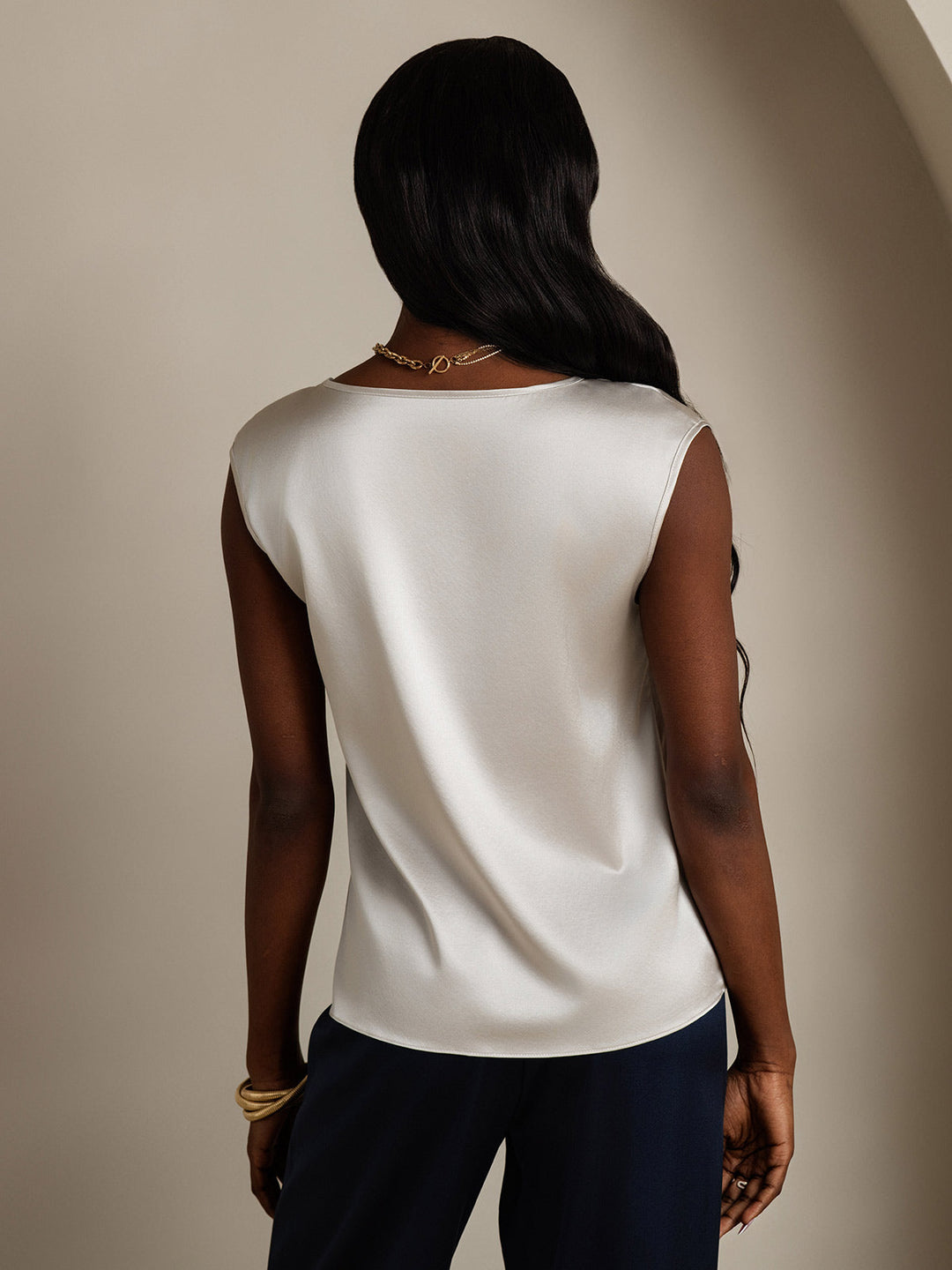 Heidi-Mode | Seiden Kapuze Ärmel Bluse