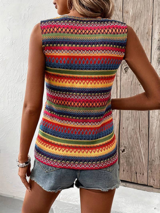 Heidi-Mode | Bunt gestreiftes Tanktop