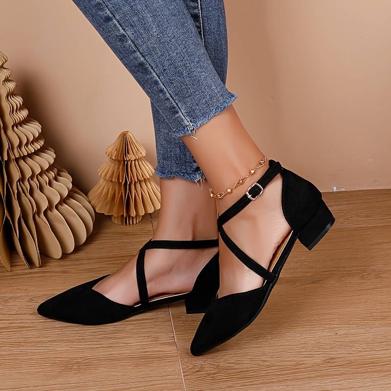 Heidi-Mode | Damen Niedrige Absatz Sandalen Stilvoll
