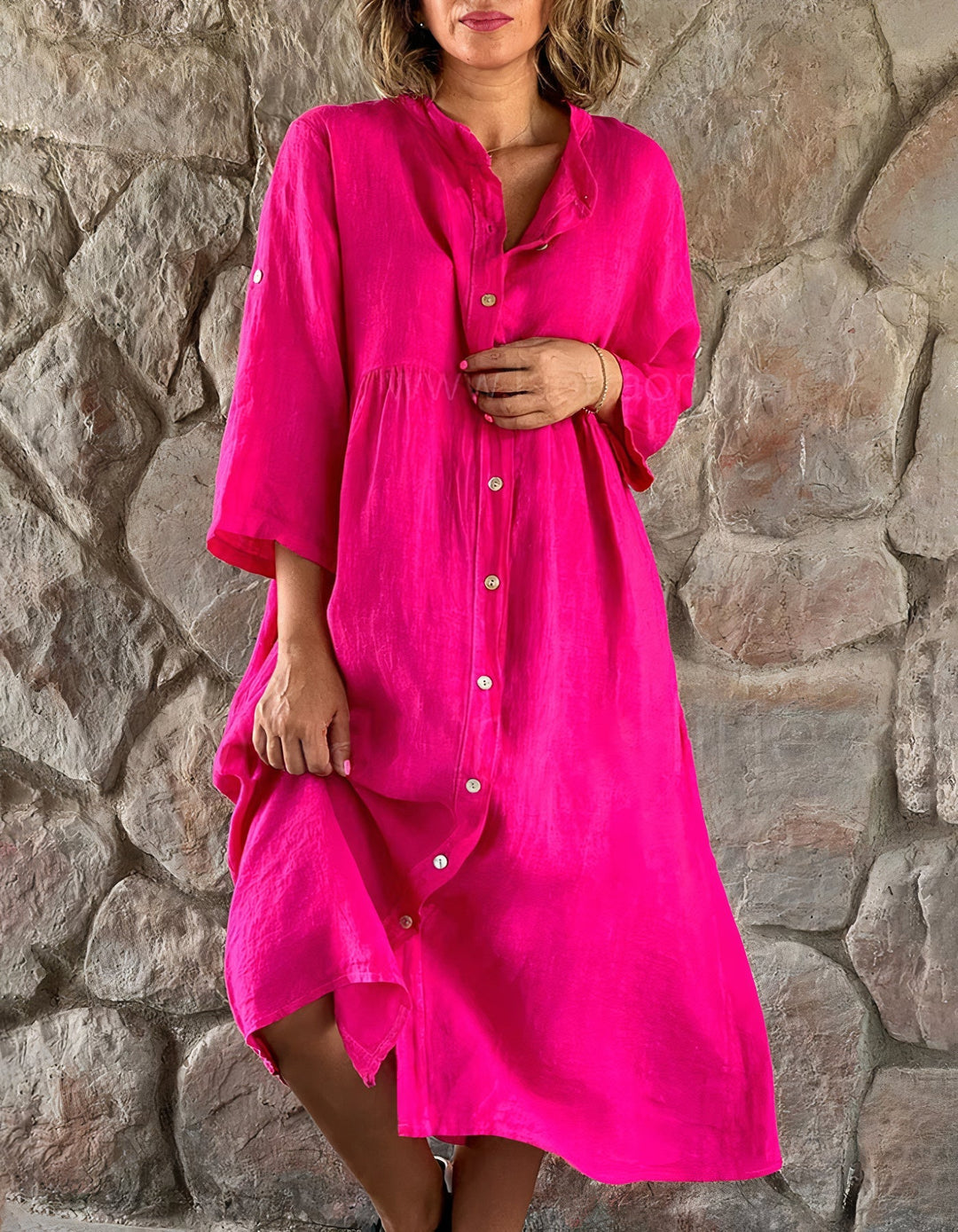 Heidi-Mode | Atmungsaktives Strandkleid aus Baumwolle und Leinen für Einen Schicken Sommerlook