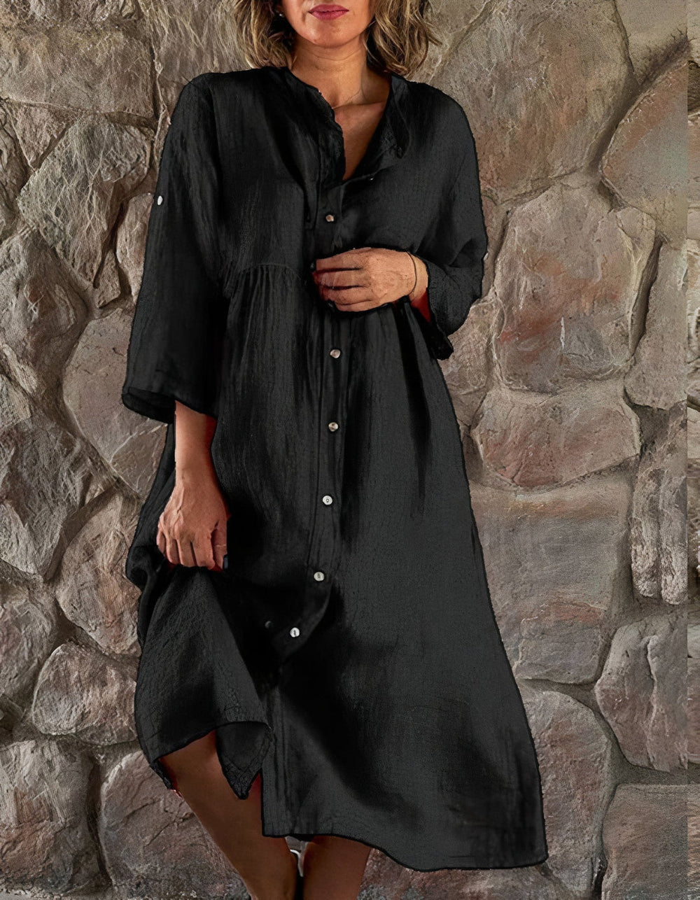 Heidi-Mode | Atmungsaktives Strandkleid aus Baumwolle und Leinen für Einen Schicken Sommerlook
