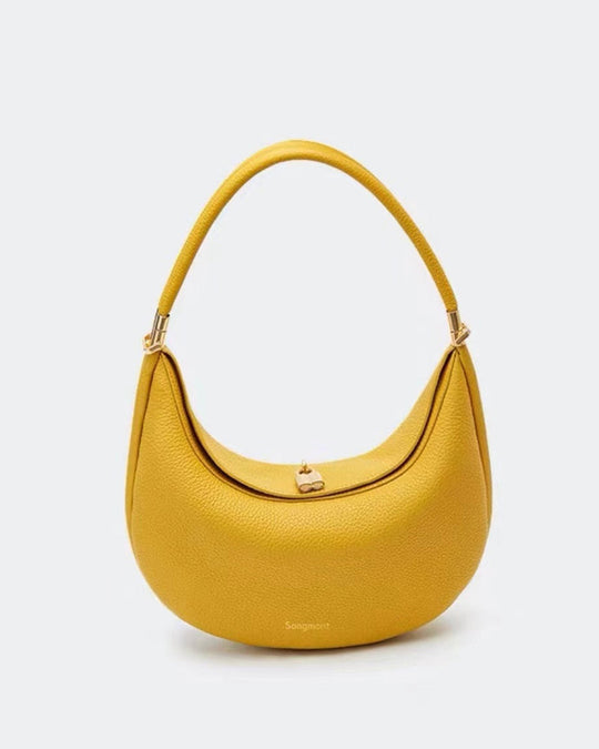Heidi-Mode | Einfarbig Eleganter Halbmondförmiger Schultertasche
