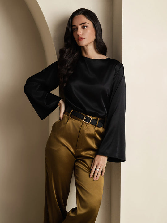 Heidi-Mode | Seiden Langarm Bluse