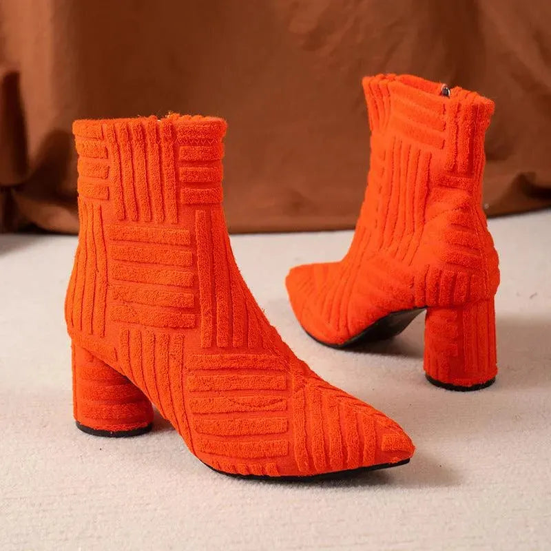 Heidi-Mode | Spike boots with zipper