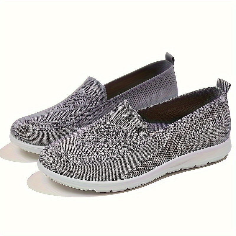 Heidi-Mode | Einfarbige Gestrickte Sneaker Für Damen