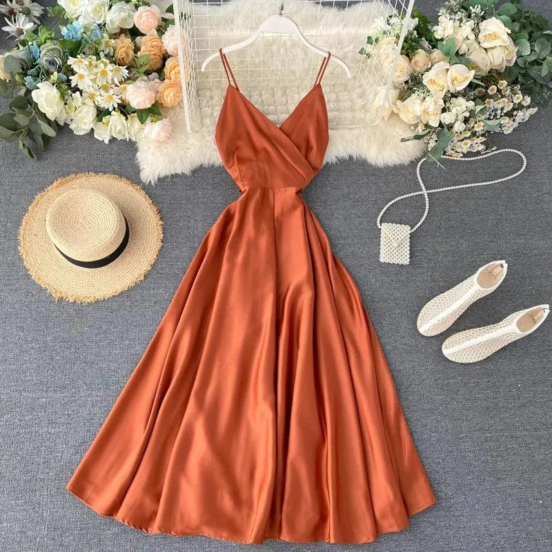 Heidi-Mode | Goddess Ankle Binding Taille Kleid