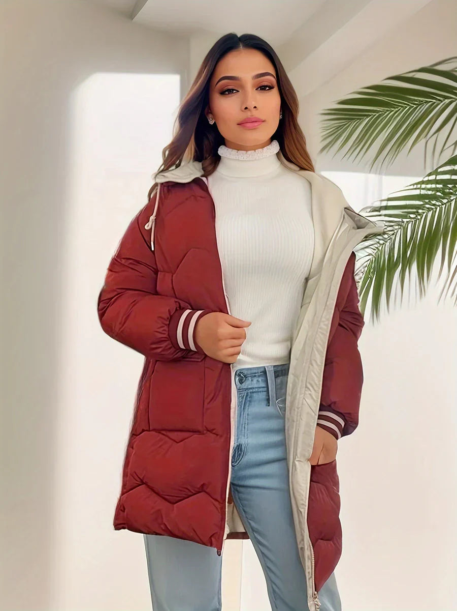 Heidi-Mode | Manteau Avec Capuche Et Fermeture Éclair Pour Femmes