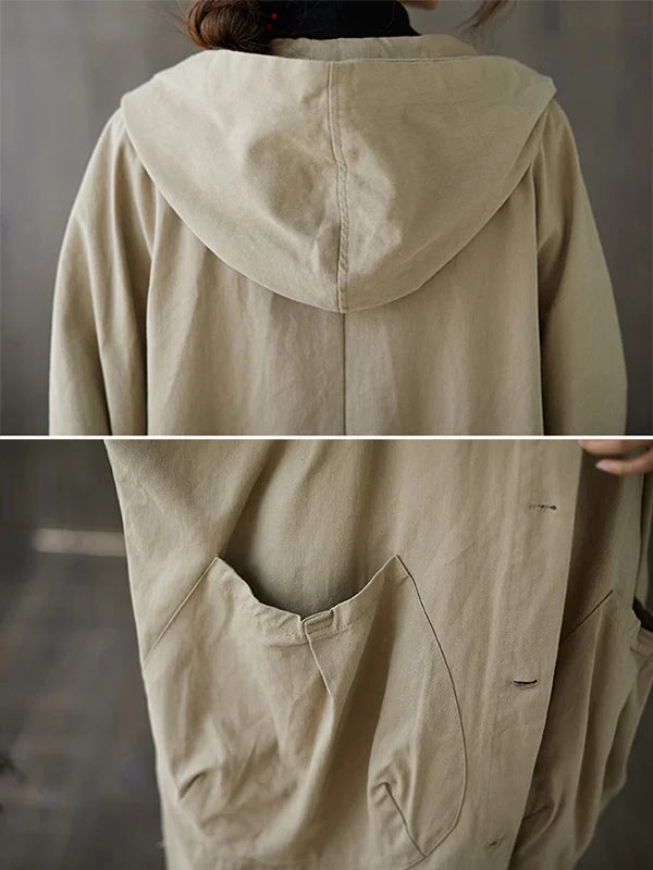 Heidi-Mode | Langer Wasserdichter Trenchcoat Mantel