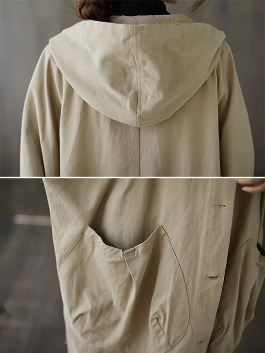 Heidi-Mode | Langer Wasserdichter Trenchcoat Mantel