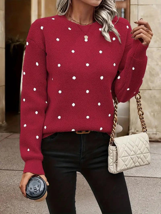 HeidiMode – langärmliger poker-dot-pullover