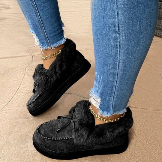 Heidi-Mode | Flauschige Damen Fellschuhe Perfekter Komfort für Die Kalte Jahreszeit