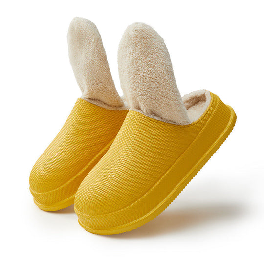 Warme Slipper mit Wollfutter