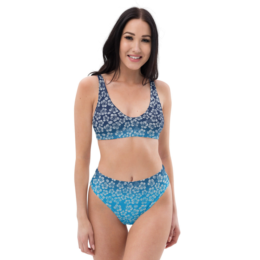 Heidi-Mode | Alaska Libertarian Hawaiian Damen Hohe Taillierte Bikini - mit Iglus und Stachelschweinen