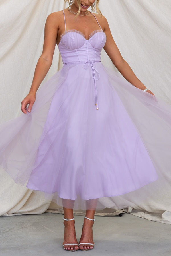 Heidi-Mode - Modernes prinses chiffon Kleid